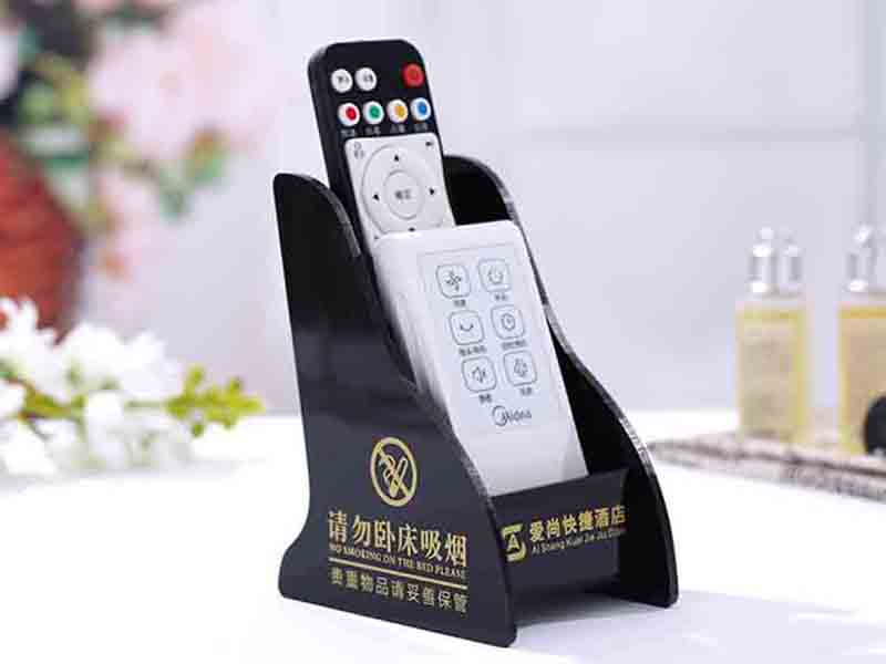 酒店用品支架黑色亞克力遙控收納盒廠家定制