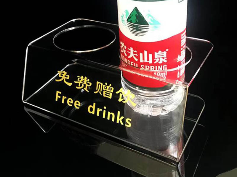 酒店客房專用透明亞克力礦泉水展示架定制