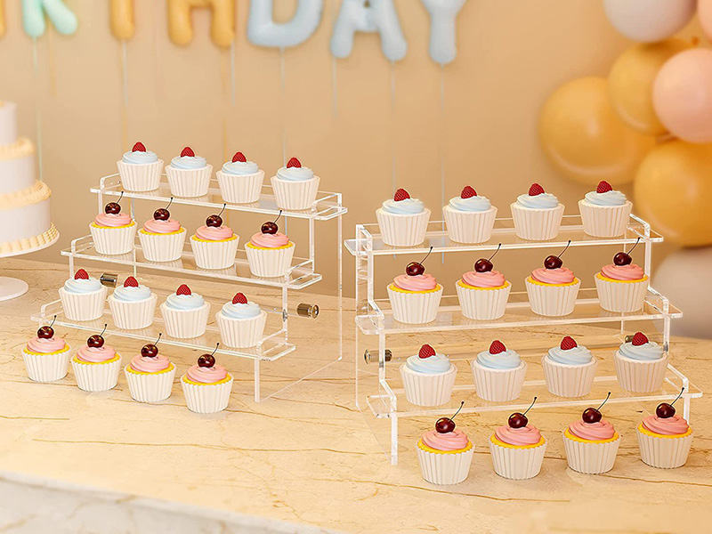 可拆裝階梯式亞克力小蛋糕展示架定制